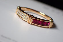 Load image into Gallery viewer, LUOWEND 18K Rose Gold Real Natural Gemstone and Diamond Ring for Women