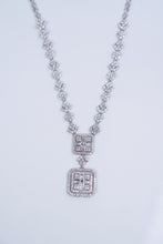 Load image into Gallery viewer, LUOWEND 18K White Gold Real Natural Diamond Necklace for Women
