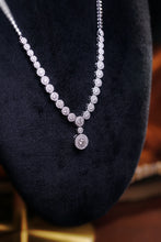Load image into Gallery viewer, LUOWEND 18K White Gold Real Natural Diamond Necklace for Women