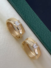 Load image into Gallery viewer, LUOWEND 18K White/Yellow Gold Fine Jewelry Real Natural Diamond Earrings for Women