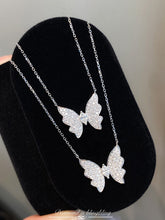 Load image into Gallery viewer, LUOWEND 18K White Gold Natural Diamond Necklace for Women