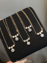 Load image into Gallery viewer, LUOWEND 18K Yellow Gold Natural Diamond Necklace for Women