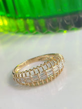 Load image into Gallery viewer, LUOWEND 18K Yellow Gold Natural Diamond Ring for Women