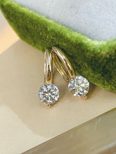 Load image into Gallery viewer, LUOWEND 18K White/Yellow Gold Fine Jewelry Real Natural Diamond Earrings for Women