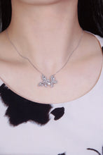 Load image into Gallery viewer, LUOWEND 18K White Gold Real Natural Diamond Pendant Necklace for Women