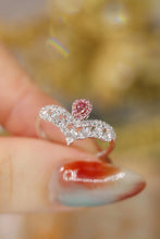 Load image into Gallery viewer, LUOWEND 18K White Gold Real Natural Pink Diamond Ring for Women