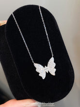 Load image into Gallery viewer, LUOWEND 18K White Gold Natural Diamond Necklace for Women