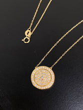 Load image into Gallery viewer, LUOWEND 18k Yellow Gold Natural Diamond Necklace for Women