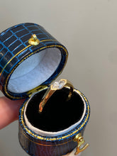 Load image into Gallery viewer, LUOWEND 18K Yellow Gold Natural Diamond Ring for Women