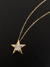 Load image into Gallery viewer, LUOWEND 18K Yellow Gold Natural Diamond Necklace for Women