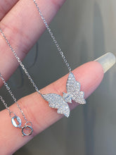 Load image into Gallery viewer, LUOWEND 18K White Gold Natural Diamond Necklace for Women