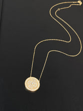 Load image into Gallery viewer, LUOWEND 18k Yellow Gold Natural Diamond Necklace for Women