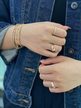 Load image into Gallery viewer, LUOWEND 18K Yellow Gold Fine Jewelry Real Natural Diamond Bracelet for Women