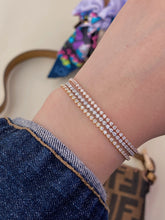 Load image into Gallery viewer, LUOWEND 18K White/Yellow/Rose Gold Classic Design Real Natural Diamond Bracelet for Women