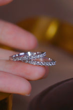 Load image into Gallery viewer, LUOWEND 18K White Gold Real Natural Diamond Ring for Women