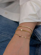 Load image into Gallery viewer, LUOWEND 18K Yellow Gold Fine Jewelry Real Natural Diamond Bracelet for Women