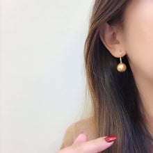 Load image into Gallery viewer, LUOWEND 18K Yellow Gold Real Natural Gold Pearl Earrings for Women