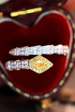 Load image into Gallery viewer, LUOWEND 18K White Gold Real Natural Yellow Diamond Ring for Women