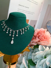 Load image into Gallery viewer, LUOWEND 18K White Gold Real Natural Diamond Necklace for Women