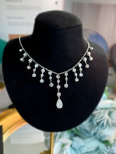 Load image into Gallery viewer, LUOWEND 18K White Gold Real Natural Diamond Necklace for Women