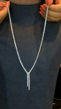 Load image into Gallery viewer, LUOWEND 18K White Gold Real Natural Diamond Tennis Necklace for Women