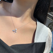 Load image into Gallery viewer, LUOWEND 18K White Gold Natural Diamond Necklace for Women