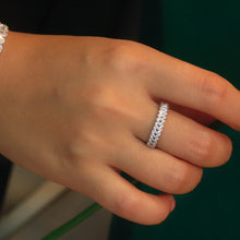 Load image into Gallery viewer, LUOWEND 18K White Gold Natural Diamond Ring for Women