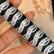 Load image into Gallery viewer, LUOWEND 18K White Gold Natural Diamond Ring for Women