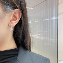 Load image into Gallery viewer, LUOWEND 18K White Gold Real Natural Diamond Stud Earrings for Women