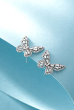 Load image into Gallery viewer, LUOWEND 18K White Gold Real Natural Diamond Stud Earrings for Women