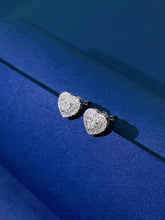Load image into Gallery viewer, LUOWEND 18K White Gold Real Natural Diamond Stud Earrings for Women
