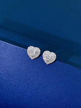 Load image into Gallery viewer, LUOWEND 18K White Gold Real Natural Diamond Stud Earrings for Women