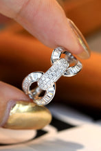 Load image into Gallery viewer, LUOWEND 18K White Gold Real Natural Diamond Ring for Women