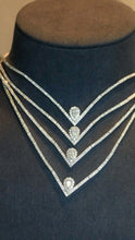 Load image into Gallery viewer, LUOWEND 18K White Gold Natural Diamond Necklace for Women