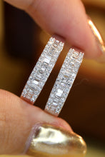 Load image into Gallery viewer, LUOWEND 18K White Gold Real Natural Diamond Ring for Women