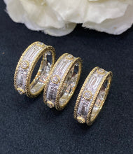 Load image into Gallery viewer, LUOWEND 18K White and Yellow Gold Real Natural Diamond Ring for Women