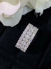 Load image into Gallery viewer, LUOWEND 18K White Gold Real Natural Diamond Ring for Women