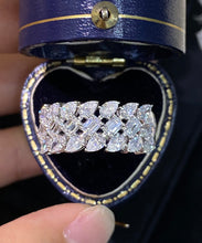 Load image into Gallery viewer, LUOWEND 18K White Gold Real Natural Diamond Ring for Women