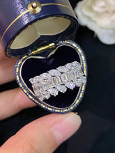Load image into Gallery viewer, LUOWEND 18K White Gold Real Natural Diamond Ring for Women