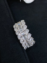 Load image into Gallery viewer, LUOWEND 18K White Gold Real Natural Diamond Ring for Women