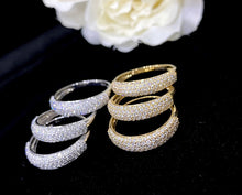 Load image into Gallery viewer, LUOWEND 18K White or Yellow Gold Real Natural Diamond Ring for Women