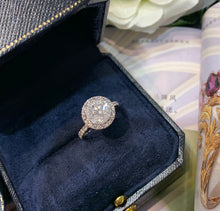 Load image into Gallery viewer, LUOWEND 18K White Gold Real Natural Diamond Ring for Women