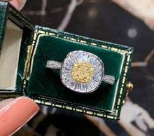 Load image into Gallery viewer, LUOWEND 18K White Gold Real Natural Diamond Ring for Women