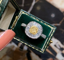 Load image into Gallery viewer, LUOWEND 18K White Gold Real Natural Diamond Ring for Women