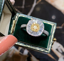 Load image into Gallery viewer, LUOWEND 18K White Gold Real Natural Diamond Ring for Women