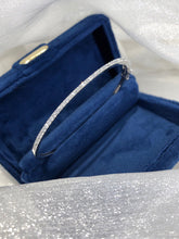 Load image into Gallery viewer, LUOWEND 18K White Gold Real Natural Diamond Bangle for Women