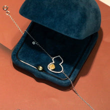 Load image into Gallery viewer, LUOWEND 18K White Gold Real Natural Yellow Diamond Bracelet for Women