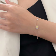 Load image into Gallery viewer, LUOWEND 18K White Gold Real Natural Yellow Diamond Diamond Bracelet for Women