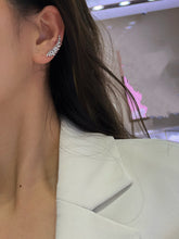 Load image into Gallery viewer, LUOWEND 18K White Gold Real Natural Diamond Stud Earrings for Women