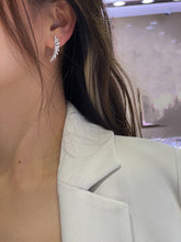 Load image into Gallery viewer, LUOWEND 18K White Gold Real Natural Diamond Stud Earrings for Women
